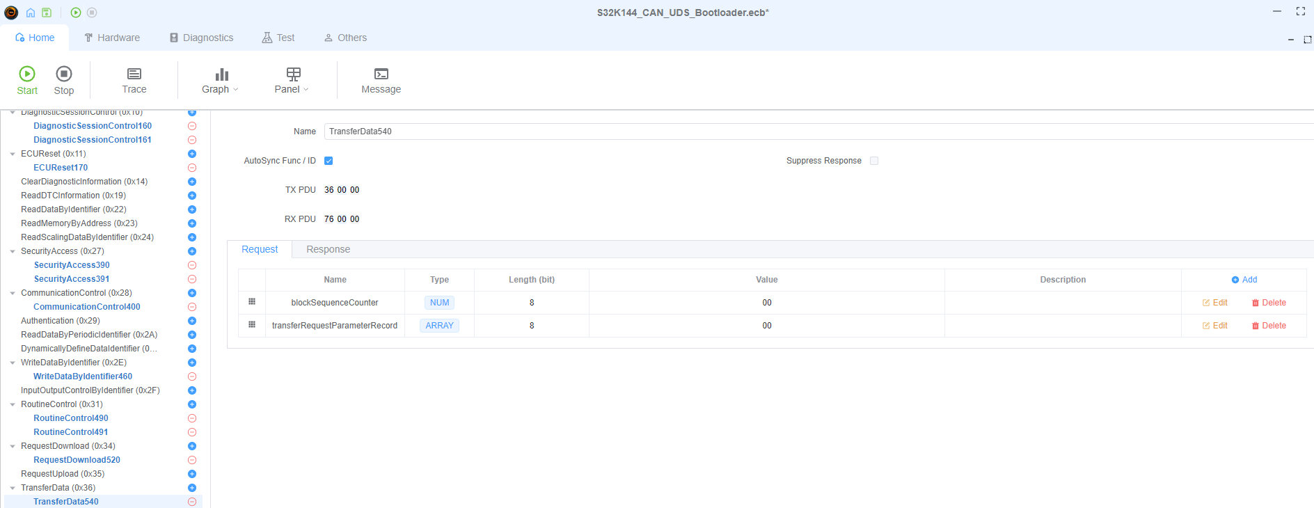 Transfer Data Configuration
