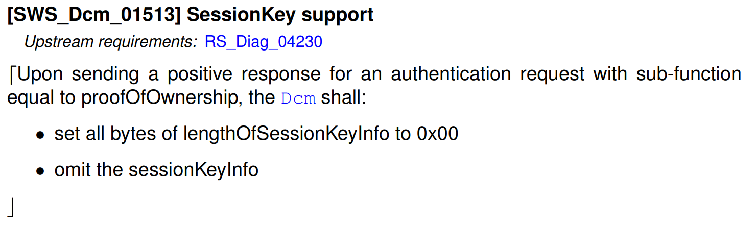 AUTOSAR Session Key Support