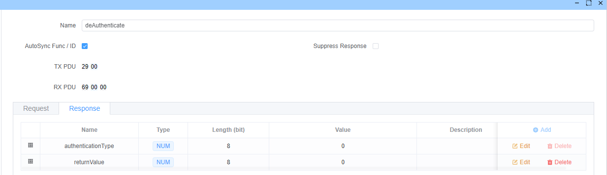 DeAuthenticate Response
