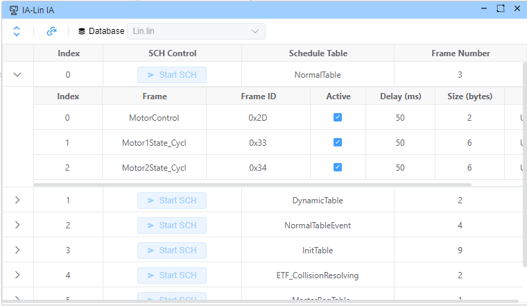 Open Schedule Table