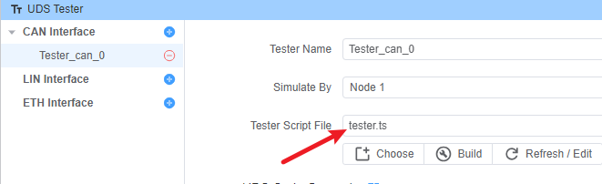 Tester Script Configuration