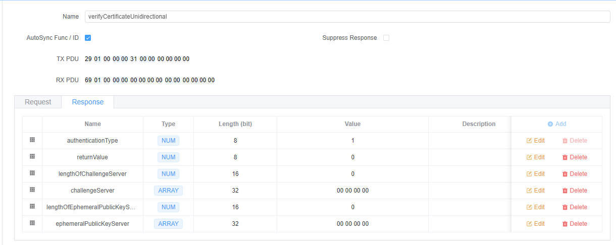 Verify Certificate Response